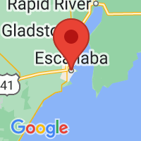 Map of Escanaba, MI US